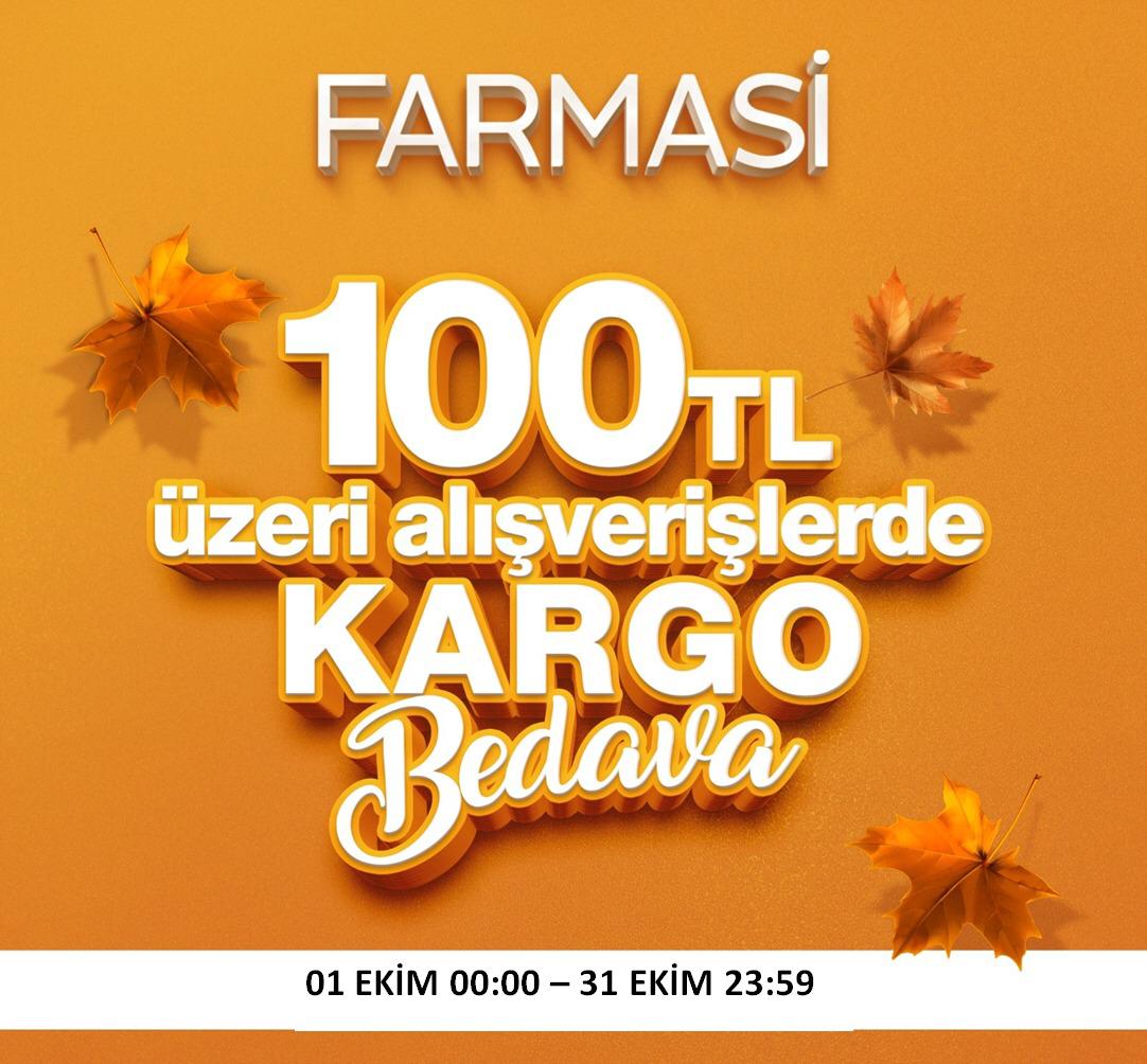 Farmasi ekim 2019 kampanyaları 100 tl ve üzeri ücretsiz kargo kampanyası