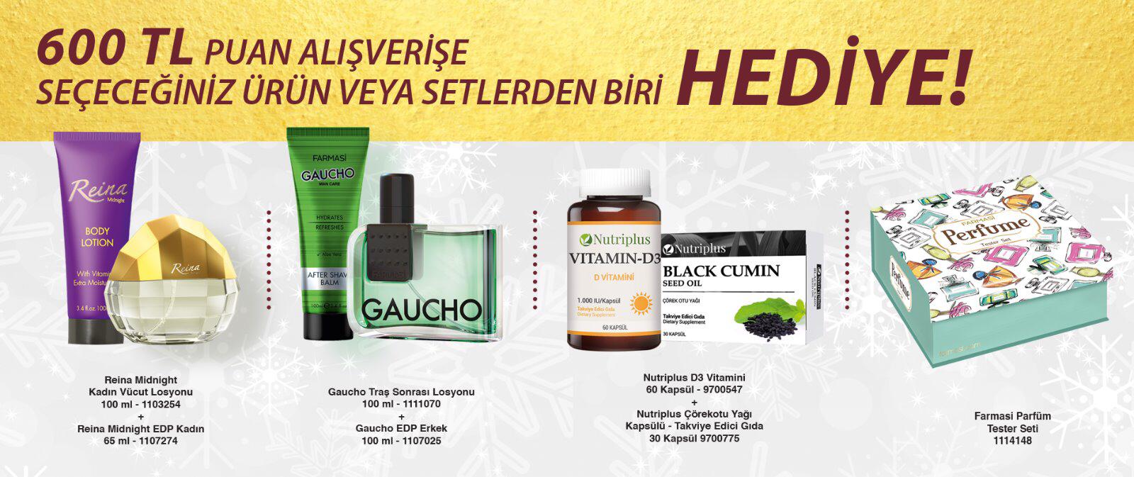 Farmasi aralık ayı 600 puan alışverişe kampanya görseli